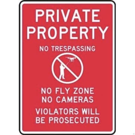 Accuform SAFETY SIGN NO DRONES ALLOWED 14 in X 20 in MDRN500VP